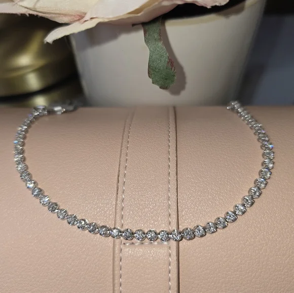 Natural Diamond Tennis Bracelet 3 CTW, 14K GOLD - Picture 1 of 8